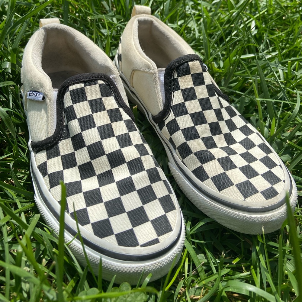 Checkered Slip-on Vans Youth-13.0